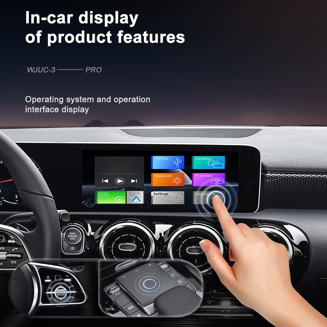 MMB Pro Wireless Apple CarPlay Android Auto Adapter for Wired OEM with Mirror Link, iOS 16, Audi, Mercedes, Porsche, Honda, Toyota, Peugeot, VW, Volvo