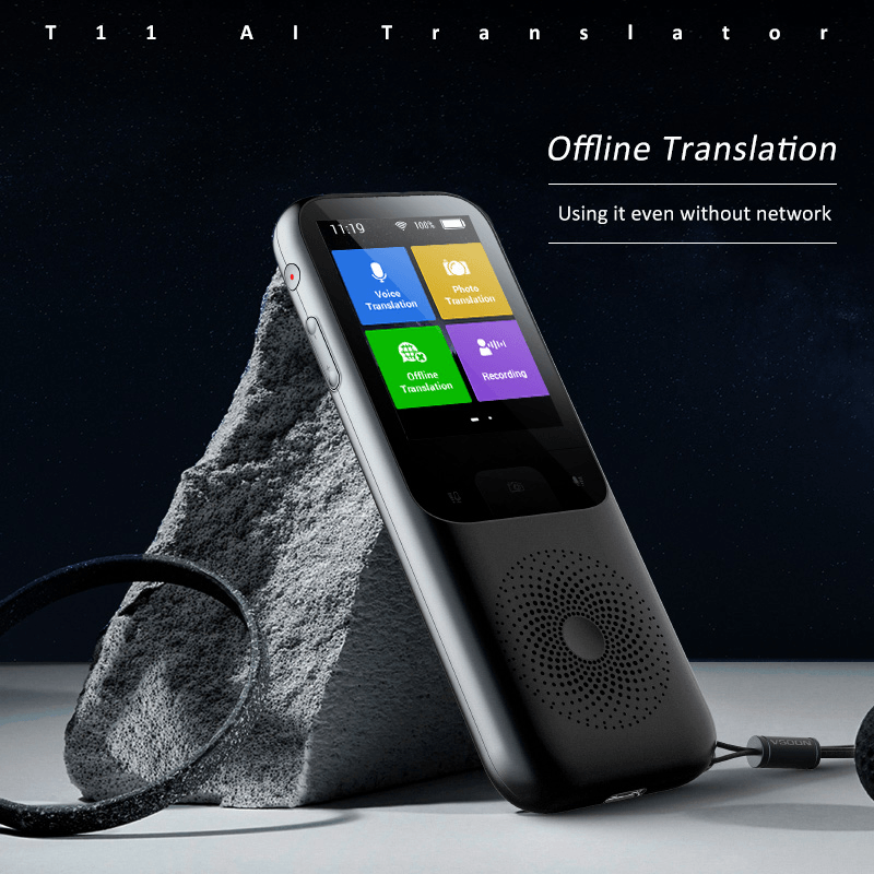 Real Time Language Translator Device 137 Languages, Two Way Portable Instant Translator, Voice/Text/Photo Translation, 3-inch HD Touch Screen Camera