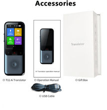 Load image into Gallery viewer, Real Time Language Translator Device 137 Languages, Two Way Portable Instant Translator, Voice/Text/Photo Translation, 3-inch HD Touch Screen Camera
